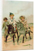 Children Riding Donkeys at the Seaside by Harriet M. Bennett