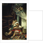 Children dreaming of toys, frontispiece of 'A Christmas Tree Fairy', pub. 1886 by Lizzie (1867-fl.1880-1902) Mack