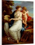 Sappho inspired by Love by Angelica Kauffman