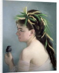 Portrait of a Girl holding a Sparrow by Eva Gonzales