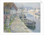The Gravel Boats by Henri Eugene Augustin Le Sidaner