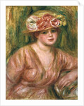 The Rose Hat or Portrait of Lady Hessling by Pierre Auguste Renoir