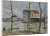 The Mills at Moret-sur-Loing, Winter, 1890 by Alfred Sisley