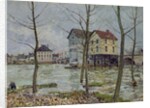 The Mills at Moret-sur-Loing, Winter, 1890 by Alfred Sisley