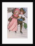 Girl and Boy Skating, late 19th or early 20th century by Florence Hardy