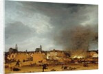 A view of Delft with the Explosion of 1654 by Egbert van der Poel