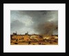 A view of Delft with the Explosion of 1654 by Egbert van der Poel