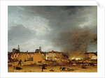 A view of Delft with the Explosion of 1654 by Egbert van der Poel