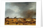 A view of Delft with the Explosion of 1654 by Egbert van der Poel