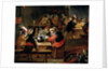 Monkeys in a Tavern, detail of the card game by Ferdinand van Kessel