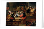 Monkeys in a Tavern, detail of the card game by Ferdinand van Kessel