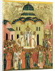 The Exaltation of the Cross, Russian icon from the Cathedral of St. Sophia, Novgorod School, 15th century by Anonymous