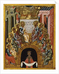 The Descent of the Holy Spirit, Russian icon from the Cathedral of St. Sophia, Novgorod School, 15th century by School Russian