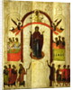 The Protection of the Theotokos Russian icon from the Zverin Monastery, 1399 by Novgorod School