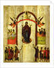 The Protection of the Theotokos Russian icon from the Zverin Monastery, 1399 by Novgorod School