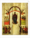 The Protection of the Theotokos Russian icon from the Zverin Monastery, 1399 by Novgorod School
