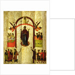 The Protection of the Theotokos Russian icon from the Zverin Monastery, 1399 by Novgorod School