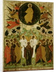 The Ascension of Our Lord, Russian icon from the Malo-Kirillov Monastery, Novgorod School, 1543 by Novgorod School