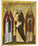 St. John Climacus St. John of Damascus and St. Arsenius, Novgorod School by School Russian