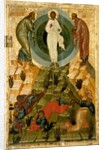 The Transfiguration of Our Lord, Russian icon from the Holy Theotokos Dormition Church on the Volotovo field near Novgorod by Novgorod School