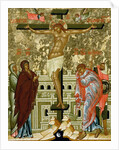 The Crucifixion of Our Lord, Russian icon from the Cathedral of St. Sophia, Novgorod School, 15th century by Anonymous