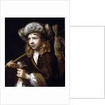 A Young Sportsman with a Dead Mallard and Hare by Wallerant Vaillant