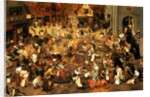 The Battle between Carnival and Lent by Pieter the Younger Brueghel