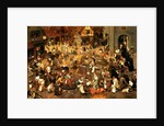 The Battle between Carnival and Lent by Pieter the Younger Brueghel
