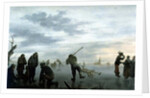 Winter Landscape with Skaters by Dutch School