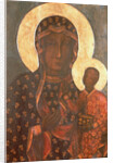 The Black Madonna of Jasna Gora, Byzantine-Russian Icon by School Russian