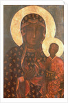 The Black Madonna of Jasna Gora, Byzantine-Russian Icon by School Russian
