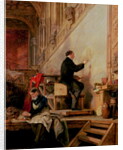 Daniel Maclise painting his mural 'The Death of Nelson' in the House of Lords, 1865 by John Ballantyne