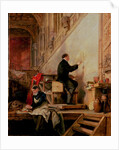 Daniel Maclise painting his mural 'The Death of Nelson' in the House of Lords, 1865 by John Ballantyne