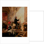 Daniel Maclise painting his mural 'The Death of Nelson' in the House of Lords, 1865 by John Ballantyne