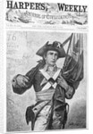 76 Minuteman or Continental Soldier holding a musket flag by George Willoughby Maynard