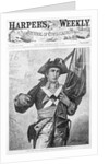 76 Minuteman or Continental Soldier holding a musket flag by George Willoughby Maynard