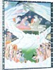 The Holy Family of Shiva and Parvati on Mount Kailash by School Indian