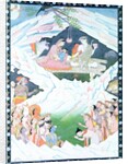 The Holy Family of Shiva and Parvati on Mount Kailash by School Indian