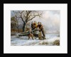 Chopping firewood, 1865 by Alexis de Leeuw