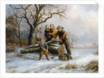 Chopping firewood, 1865 by Alexis de Leeuw
