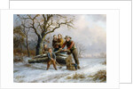 Chopping firewood, 1865 by Alexis de Leeuw