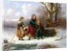 Three Girls in a Winter Landscape, 1865 by Alexis de Leeuw