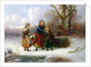 Three Girls in a Winter Landscape, 1865 by Alexis de Leeuw