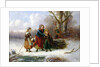 Three Girls in a Winter Landscape, 1865 by Alexis de Leeuw