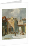Winter Street Scene by Anthonie Waldorp