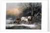 Timber Sledge in Winter, 19th century by German School