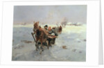 Sleighs in a Winter Landscape by Janina Konarsky