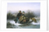 A Boy Pushing a Young Girl in a Sledge by Jan Walraven