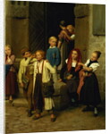 Schoolchildren Watching a Boy Cry, 1861 by Friedrich Edouard Meyerheim