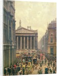 The Rush Hour by the Royal Exchange from Queen Victoria Street, 1904 by Alexander Friedrich Werner